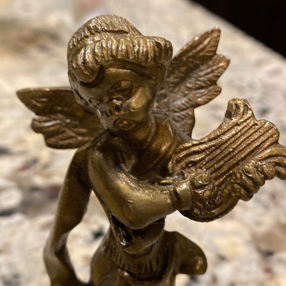 Vintage Brass Angel Cherub Figurine - Picture 2 of 6